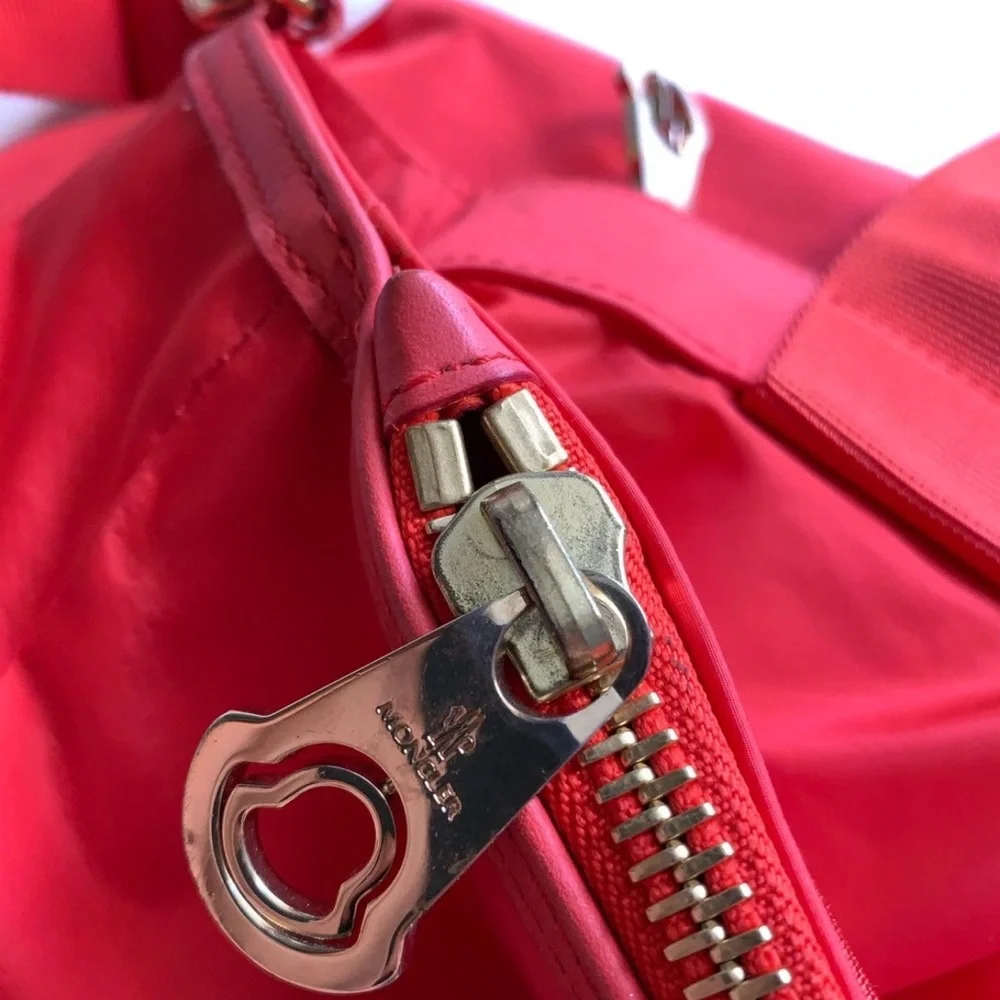 Vintage Moncler Red Nylon Cross Body Bag - Picture 3 of 6